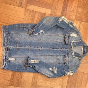 Long denim jacket